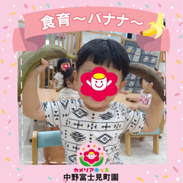 こんにちは✨カメリアキッズ中野富士見町園です！今回は、食育の様子のご紹介です。6月の食育のテーマは”バナナ”🍌バナナの育ち方を知り、実際に触れたり見比べたりして楽しみました😊随時説明会開催中です！ご連絡お待ちしております🌈他SNSも要チェック♪HP:カメリアキッズYoutube：🔎カメリアキッズほいくえ：🔎カメリアキッズTikTok：🔎カメリアキッズ☆☆☆☆☆☆☆☆☆☆☆☆カメリアキッズ中野富士見町園〒166-0012東京都杉並区和田1-17-6小松本店第二ビル1F☎03-6304-8535園児・保育士・調理師◎◎◎募集中◎◎◎☆☆☆☆☆☆☆☆☆☆☆☆＃ママライフ＃ママリ＃保育園＃子育てママ＃保育士＃おもちゃ＃玩具＃ママスタグラム＃０歳児＃1歳児＃2歳児＃働くママ＃離乳食＃幼児食＃保育＃杉並区＃中野区＃保育士の卵＃企業主導型保育園＃保育学生＃小規模保育園＃園児募集＃保育士試験＃保育士募集＃認可外保育園＃中野富士見町＃園探し＃保育士求人＃カメリアキッズ＃東京都保育園＃杉並区保育園＃土日祝日＃365日