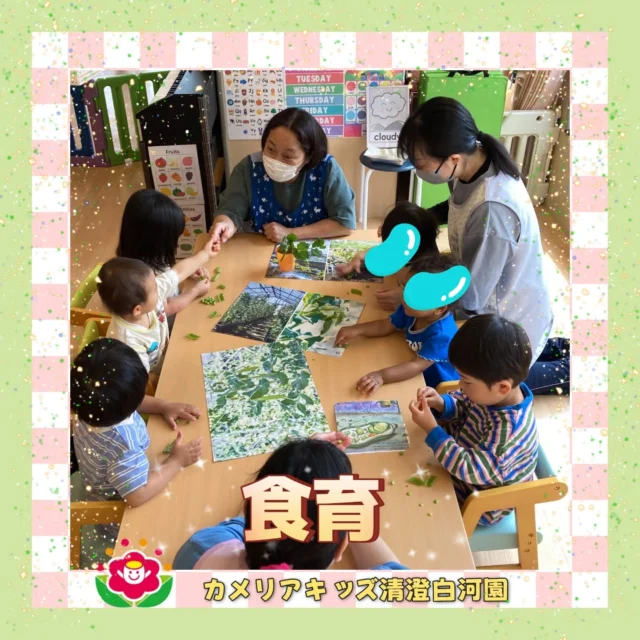 こんにちは☺️カメリアキッズ清澄白河園です✨今月の食育は「スナップエンドウ」🫛🫛みんなでスナップエンドウのさやをむきむき✨️中からお豆がいっぱいでてきてみんな驚いていました😁✨今日の給食にもでてきて美味しくいただきました🎶🎶他SNSも要チェック♪HP：カメリアキッズyoutube：🔎カメリアキッズほいくえ：🔎カメリアキッズTikTok：🔎＠camellia_kids_hoikuen☆☆☆☆☆☆☆☆☆☆☆☆カメリアキッズ清澄白河園〒135-0022東京都江東区三好1-8-3越前屋ビル4F☎️03-5875-9987園児・保育士さん・調理さん◎◎◎募集中◎◎◎☆☆☆☆☆☆☆☆☆☆☆☆#カメリアキッズ#東京都#江東区保育園#認可外保育園#保活
